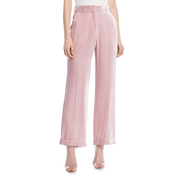 Racil Woman Charlie Velvet High-Waisted Wide-Leg Trousers | Size 10 - Picture 5 of 15